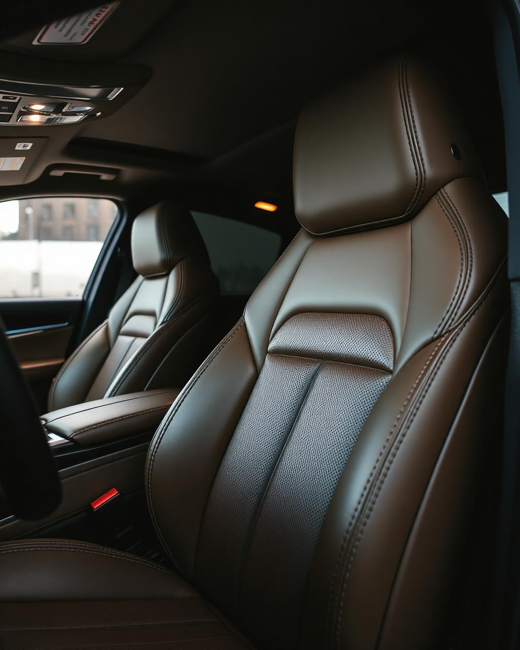 Conditioned luxury leather interior